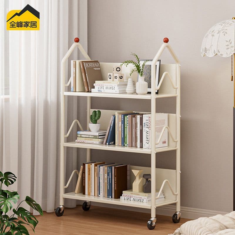 Bookshelf, children's bookcase for home use, simple cart, reading, storage system 5