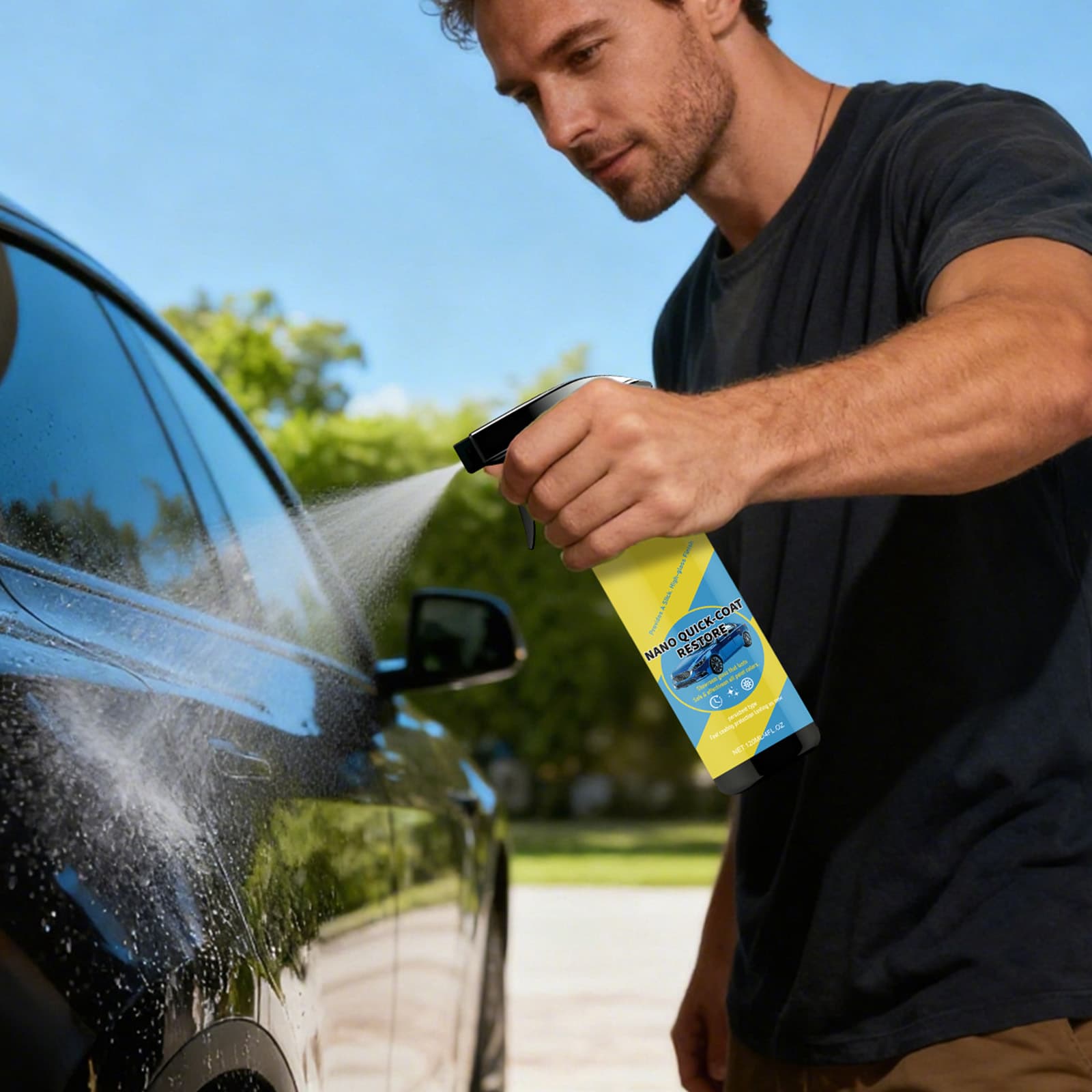 Cross-border non-standard car coating care car interior maintenance liquid polishing and decontamination nano quick coating spray 4