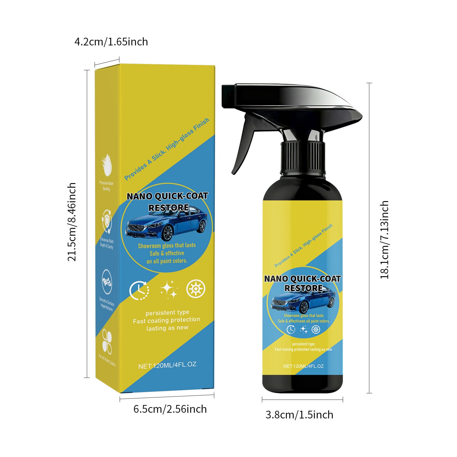 Cross-border non-standard car coating care car interior maintenance liquid polishing and decontamination nano quick coating spray 5