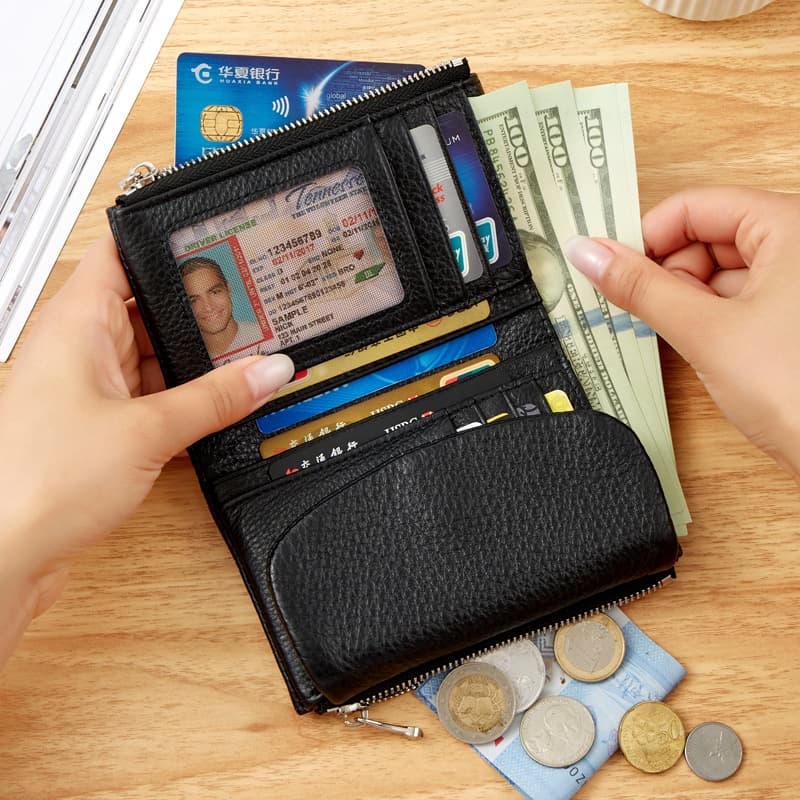 (Cross-border trading), leather fashionable capacious wallet, cowhide, 2025 years 2