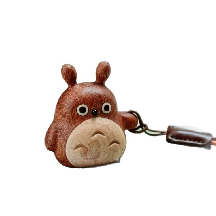 Black walnut KT cat pendant bag key cute decoration Totoro ornaments gift Miyazaki Hayao animation trinkets 5