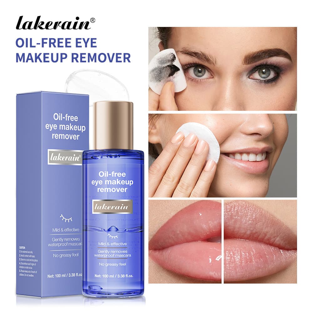 Cross-border lakerain gentle oil-free eye makeup remover water deep cleansing makeup remover Makeup Remover