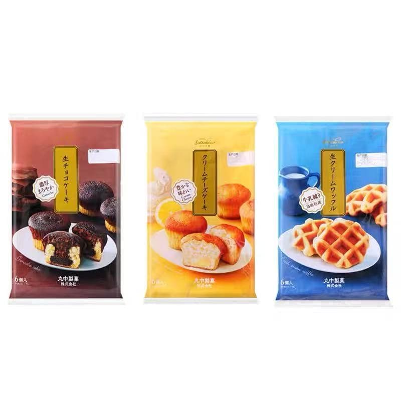 Japanese Marunaka Cake Snack Cream Sandwich Lemon Cheese Strawberry Chocolate Waffle Breakfast Bread Snack 3