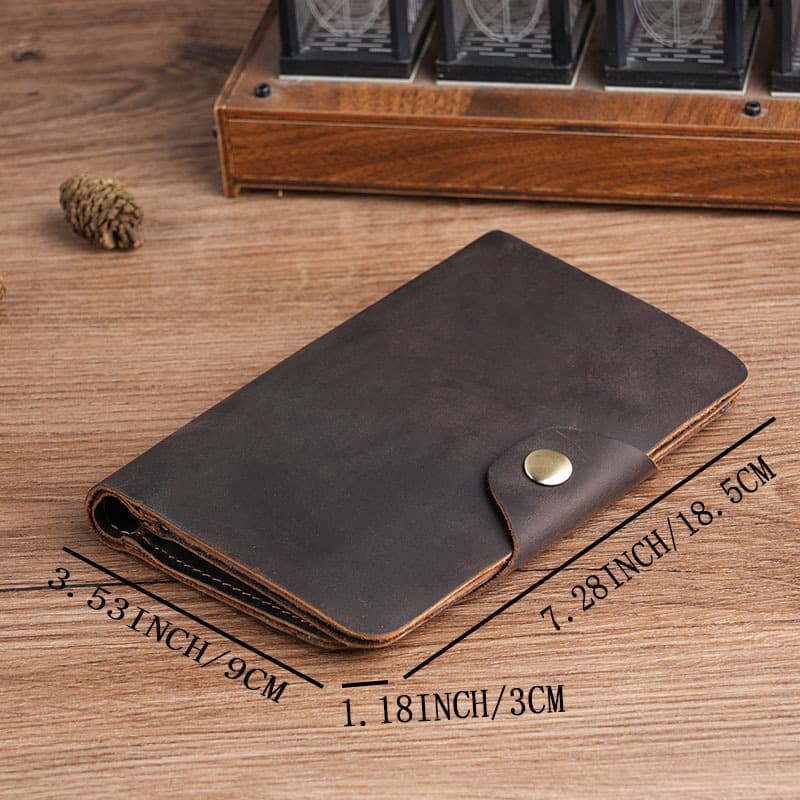Men's Genuine Leather Crazy Horse Wallet Multi-Card 2