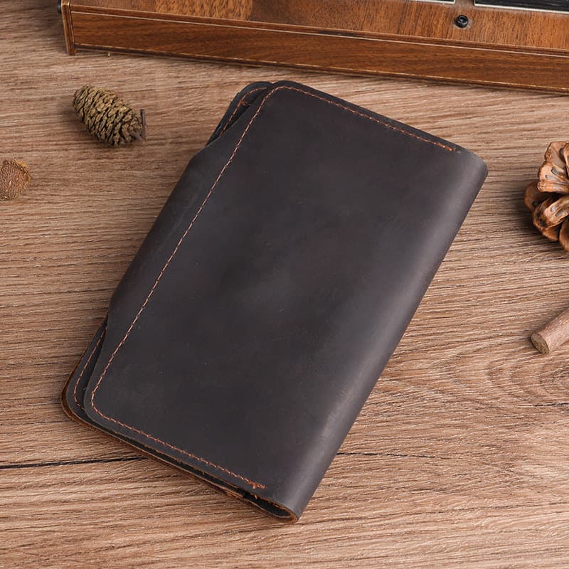 Men's Genuine Leather Crazy Horse Wallet Multi-Card 4