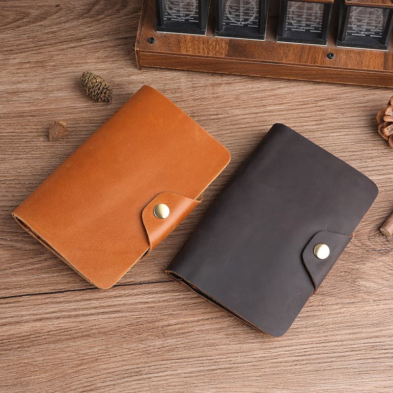 Men's Genuine Leather Crazy Horse Wallet Multi-Card 5