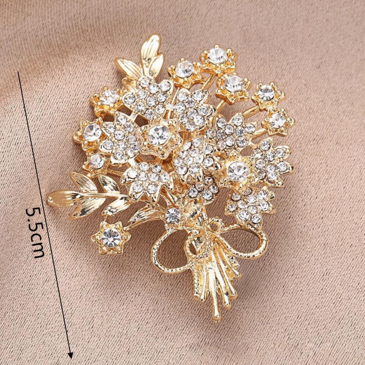 Fashionable brooch, accessory lapel pin, sophisticated elegant pin, high-quality style, light luxury style, flowered 2