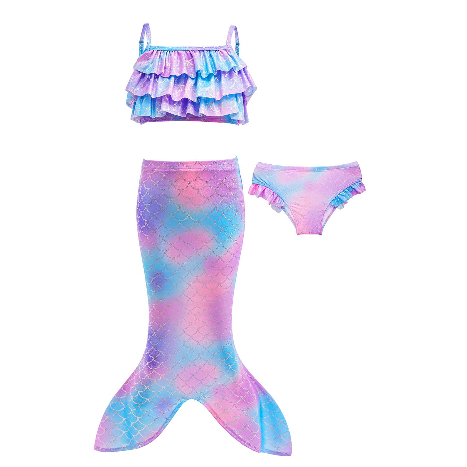 (Cross-border trading), swimwear for swimming, children's quick dry set, "fish tail" cut 3