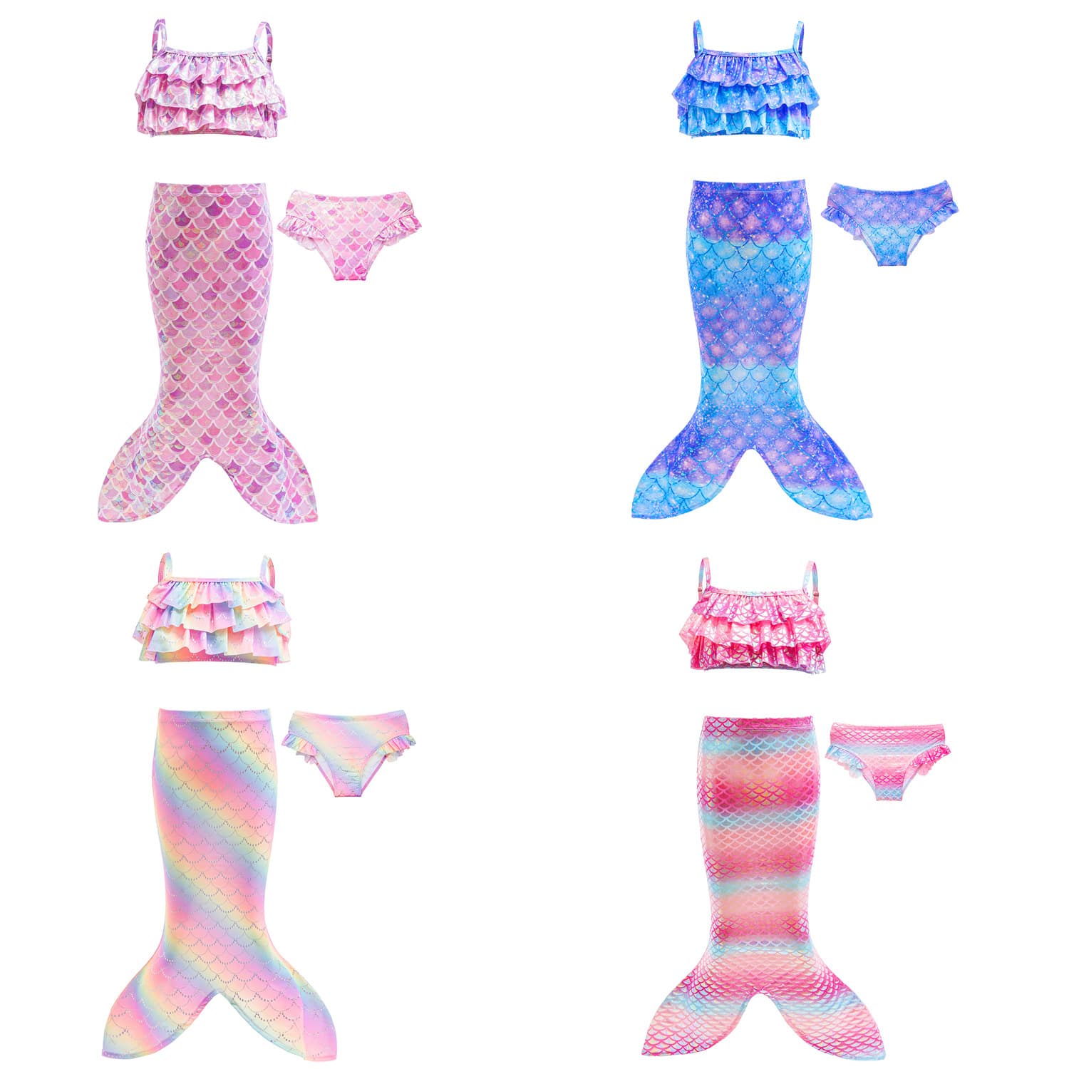 (Cross-border trading), swimwear for swimming, children's quick dry set, "fish tail" cut 5