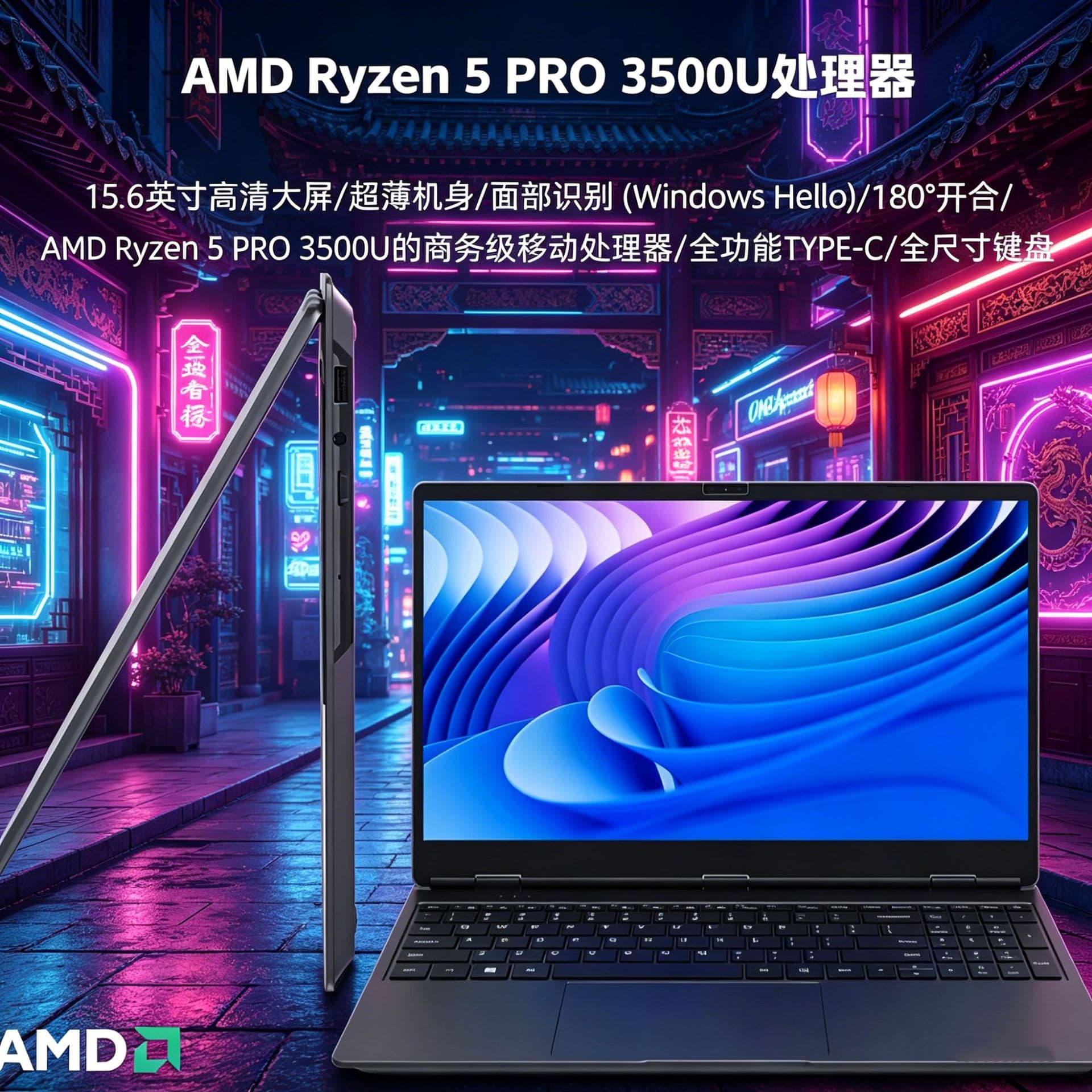 Ultra thin handheld laptop, business version 2