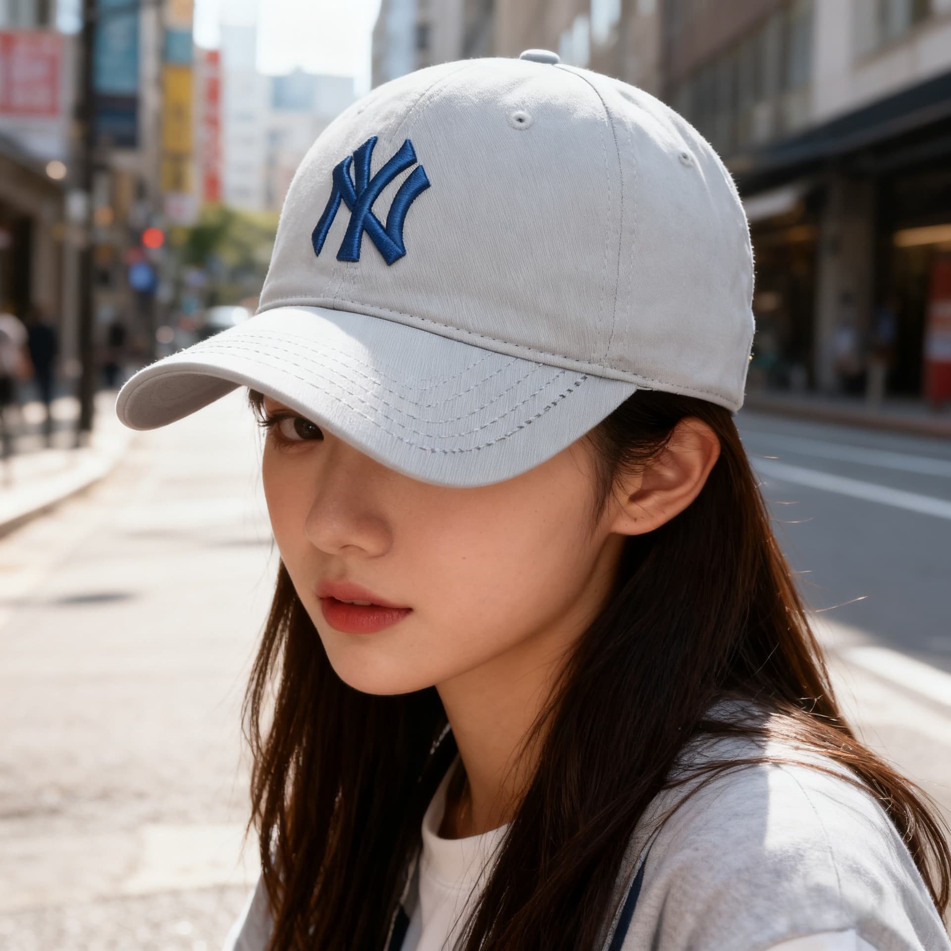 MLB, universal baseball cap for men and women, sun hat for adults, Korean style 3