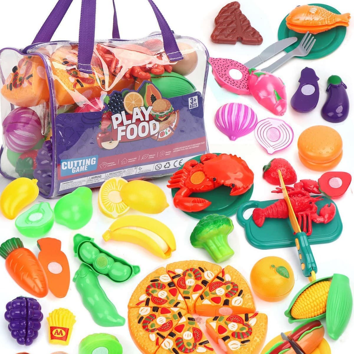 Children's family set for cutting, toy, 100 pieces, early education, Birthday gift