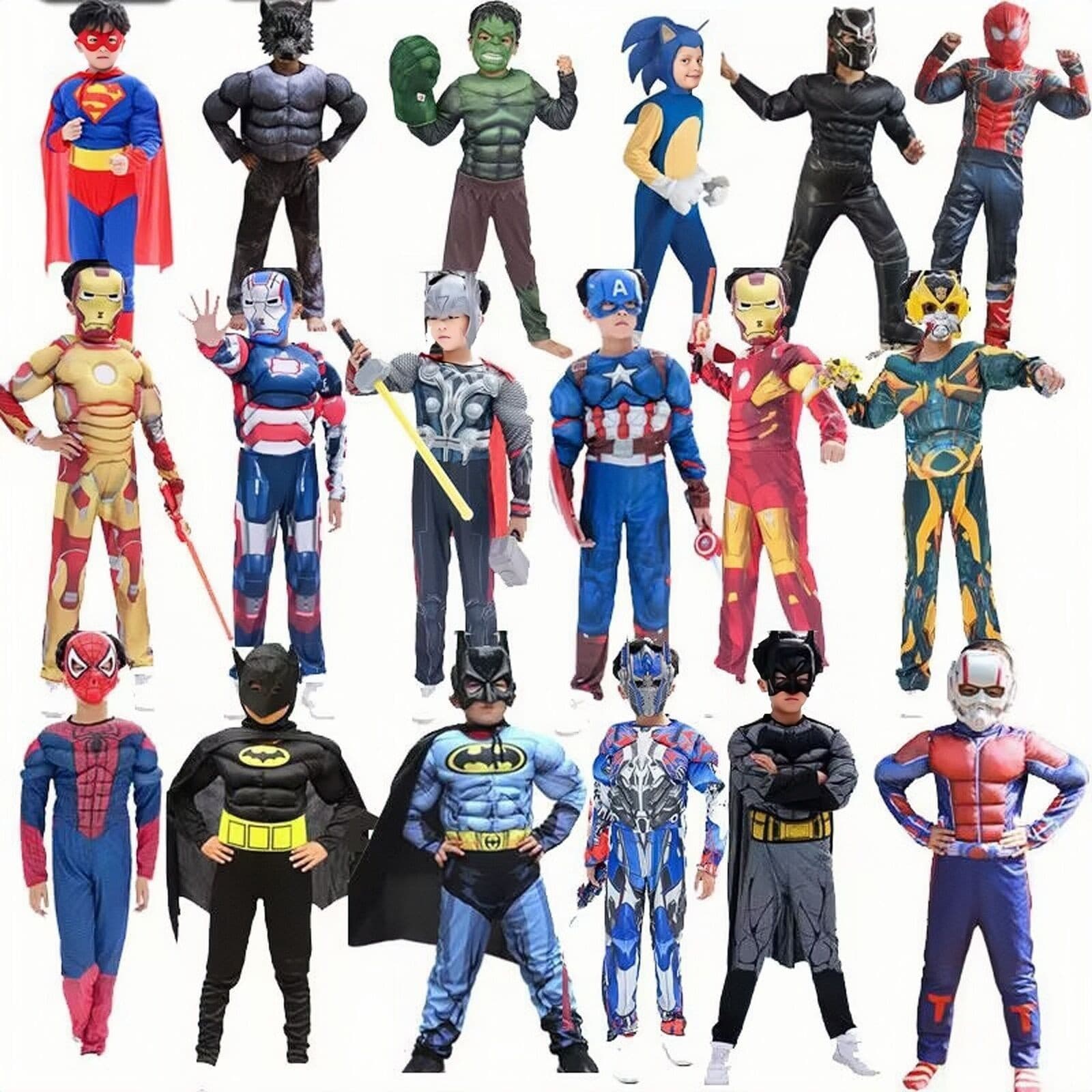 Captain America Iron A Spider Batman muscle costume Thor Hulk Optimus Prime cos children's costume 2