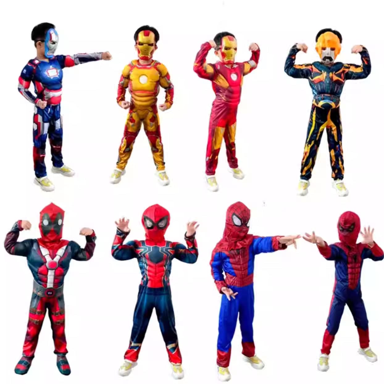 Captain America Iron A Spider Batman muscle costume Thor Hulk Optimus Prime cos children's costume 4