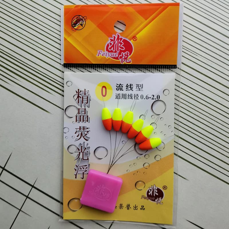 Seven-Star Dual-Color Fluorescent Float - Cylindrical Fishing Bean Drift 3