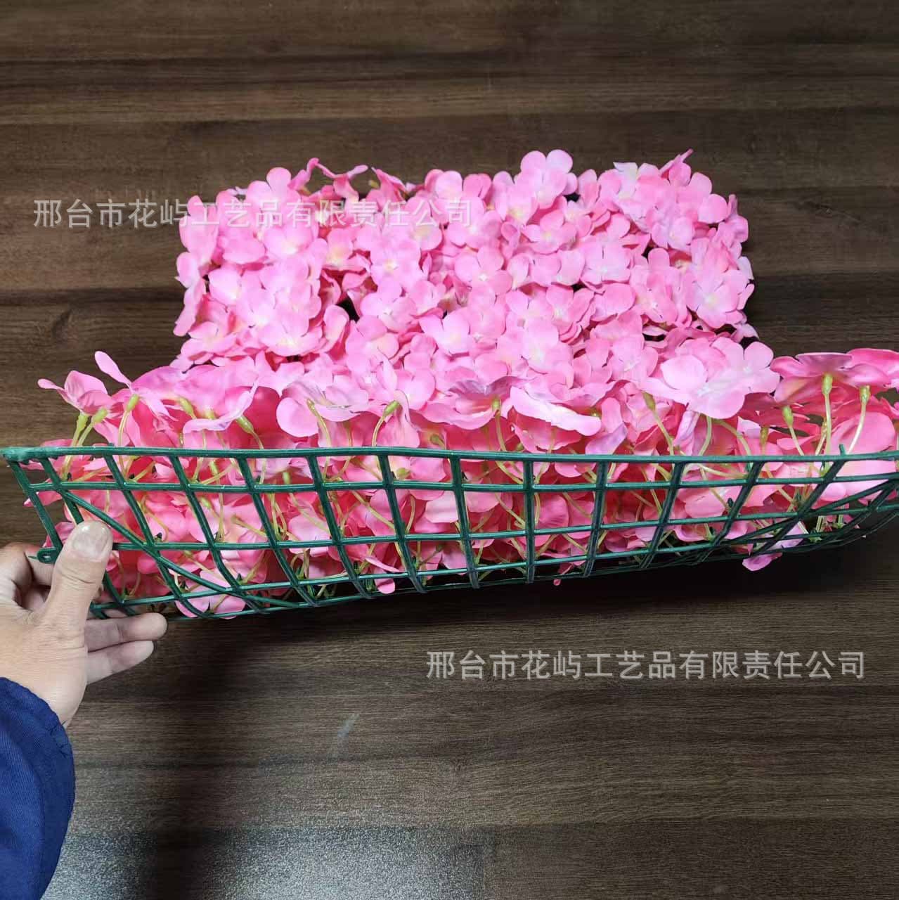Simulated hydrangea flower row wall fake flower artificial flower artificial plant wall flower row wedding decoration artificial plant flower row 4