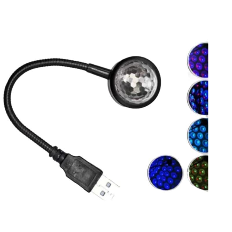 Factory direct sales LED car magic ball starry sky lamp USB car indoor home color baby's breath projection ambient light 5