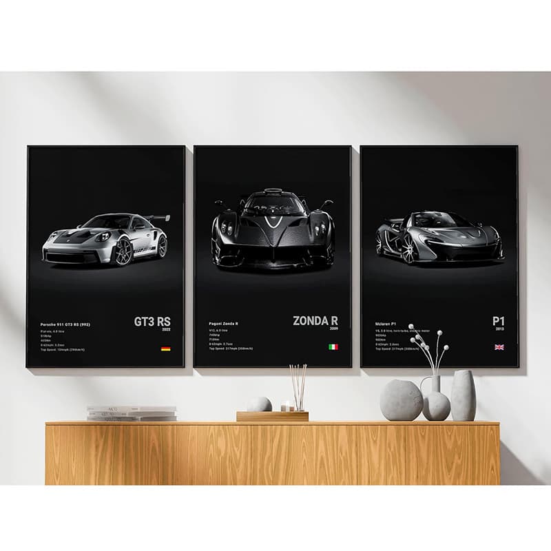Set, poster for boys, wall art painting, 9 pieces 5