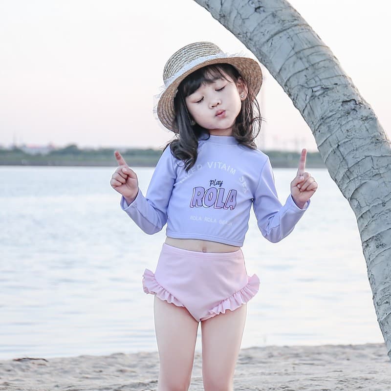 (Cross-border trading), (Wholesale), children's fresh swimwear, Korean style, polyester 3