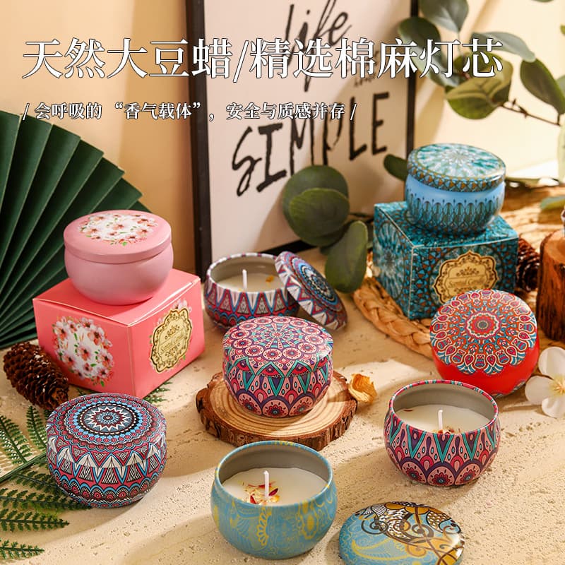Floral organic candle, extract, safe aromatherapy, perfumed gift box, long-term effect 4