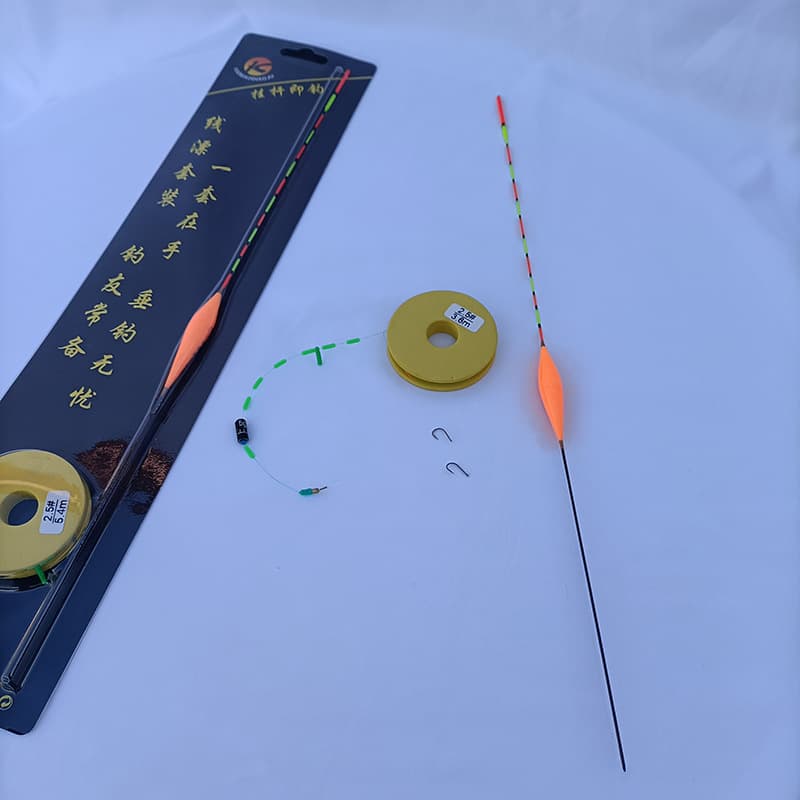 New Taiwan fishing double hook line set hand-tied fishing line fish float finished nano float main line set floating fishing gear 3