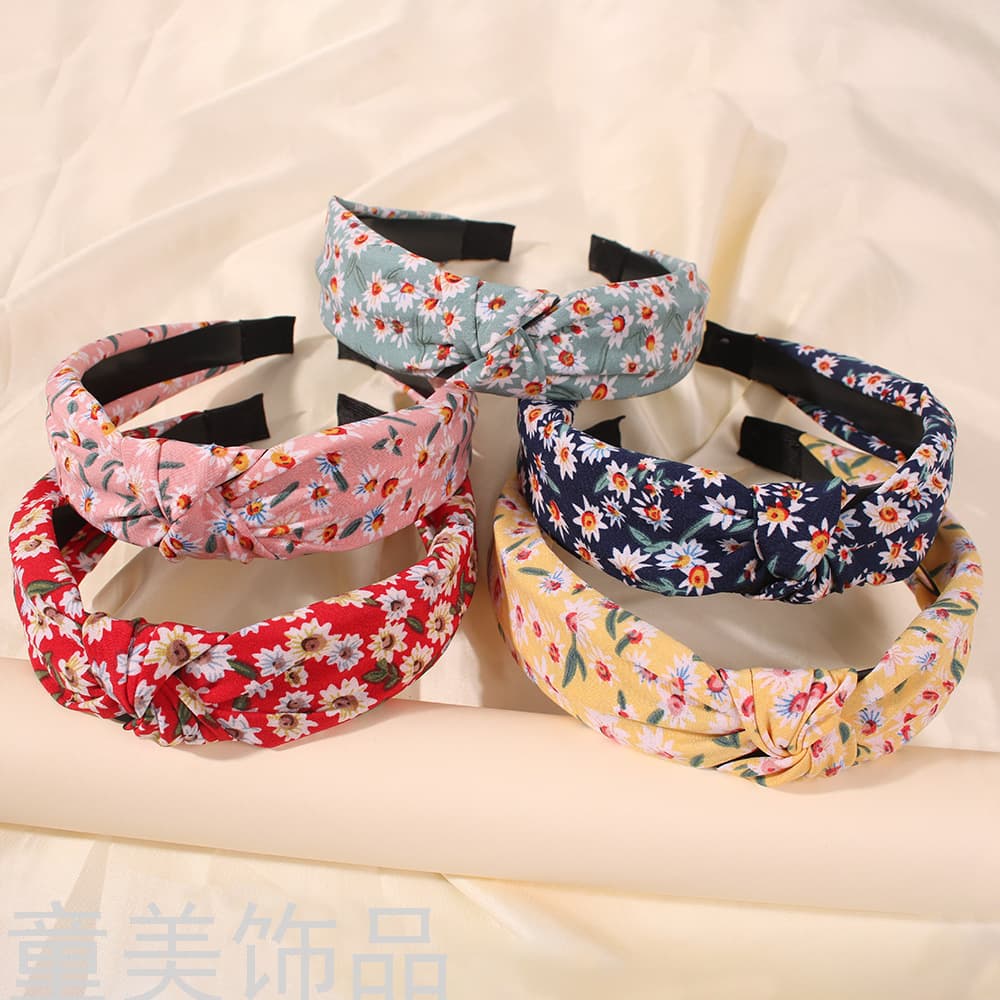 Hair Clips with Floral Print - 5 Colors, 3.0mm Teeth