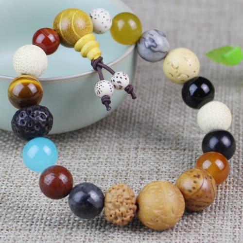 18-Bead Mala Prayer Beads - Couple's Matching Bracelet