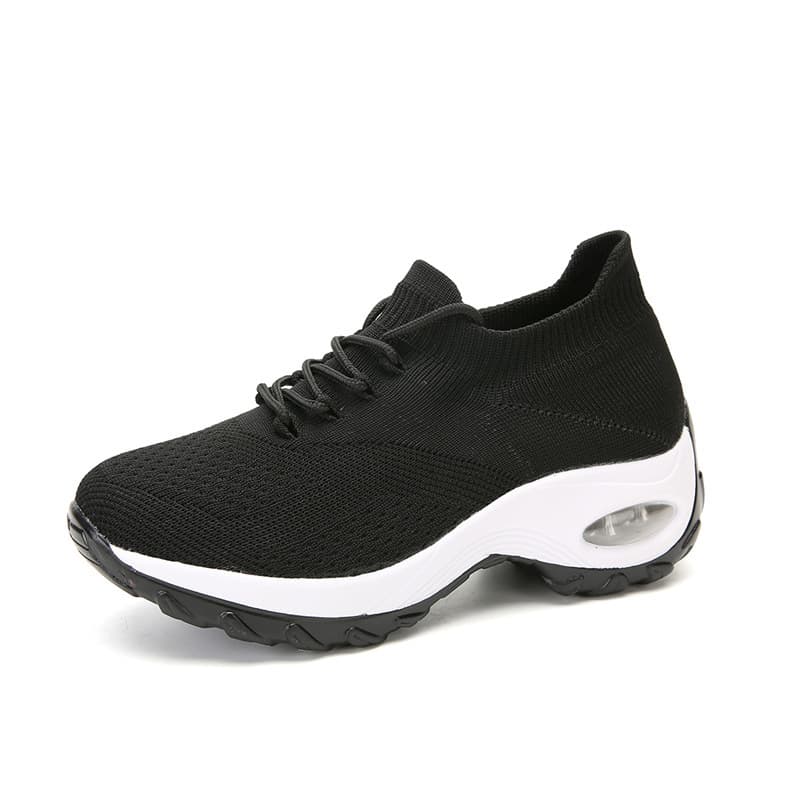 Sports and leisure rocking shoes cross-border large size high elastic fly knit breathable shoes trendy fashion lightweight socks shoes manufacturer direct