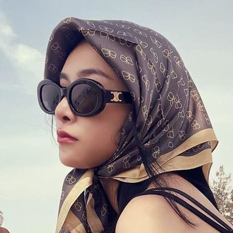 Korean version of retro oval black frame sunglasses 2025 new trendy women ins concave shape white sunglasses internet celebrity model