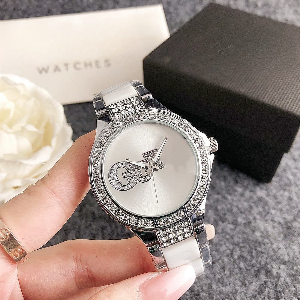 2024 Fashionable Trendy Womenβs Internet Celebrity Quartz Watch Casual Temperament Korean Diamond Womenβs Watch European and American Trendy Brand Watch
