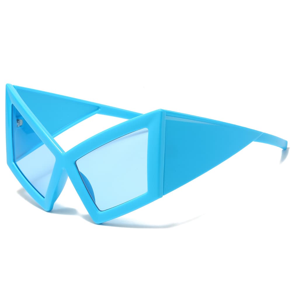 Cross-border personality large-frame cat-eye sunglasses European and American personality likes hip-hop internet celebrity beach party sunglasses