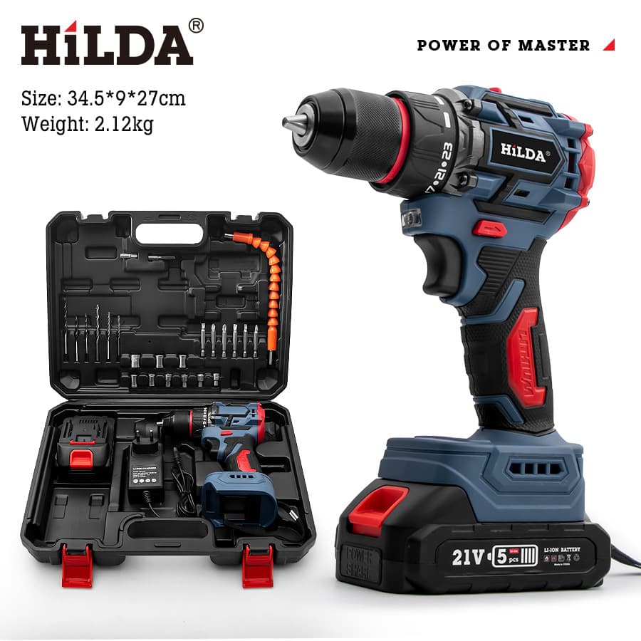 Cordless electric drill 21V cross-border high torque brushless lithium rechargeable drill electric screwdriver small steel cannon