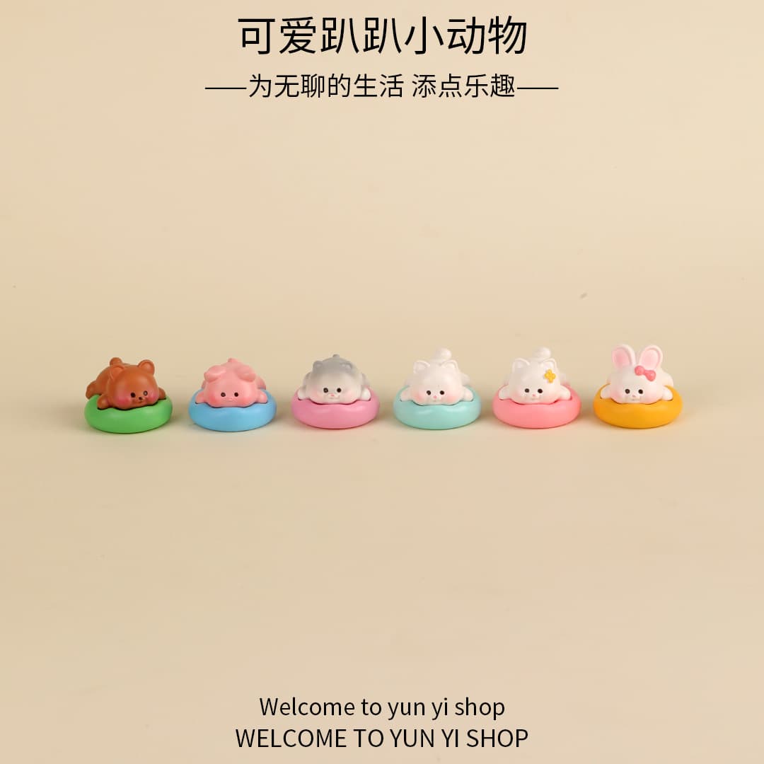 Micro landscape cute sleeping cats, dogs, pigs, rabbits, animal figurines, decoration accessories, desktop car accessories