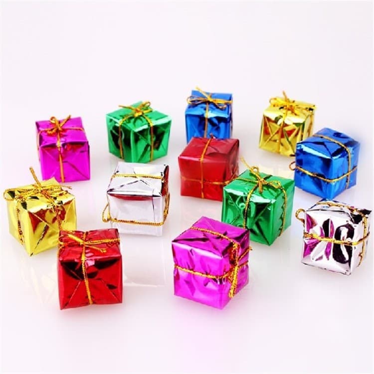 Foam gift bag Christmas decoration supplies Christmas pendant electroplated aluminum paper laser gift bag three-dimensional foam gift