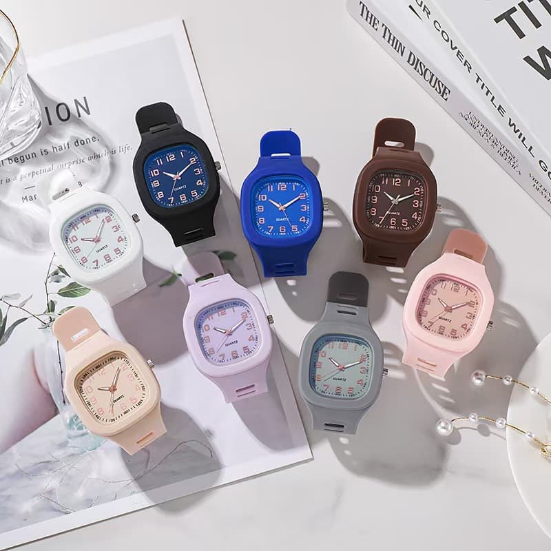 Student popular high-looking square watch ins college style fashion watch simple and trendy student men's and women's watch