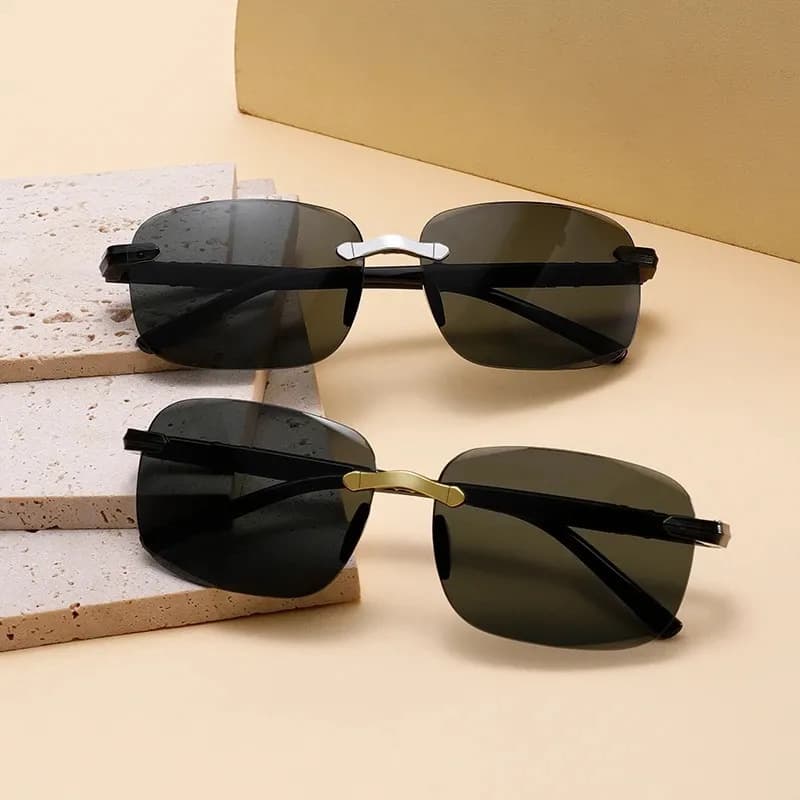 2025 new men's visor sunglasses, anti-UV sunglasses, high-definition driving and fishing glasses, retro glasses, sun protection