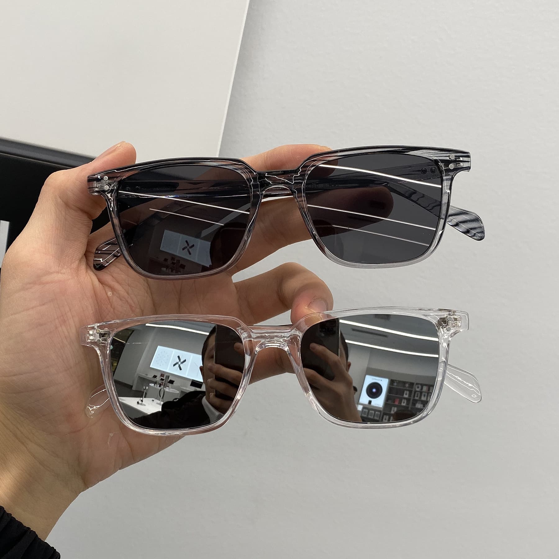 Small square frame sunglasses for women, fashionable personality, retro Korean version, new style sunglasses for women with round faces, internet celebrities without makeup, slimming tool