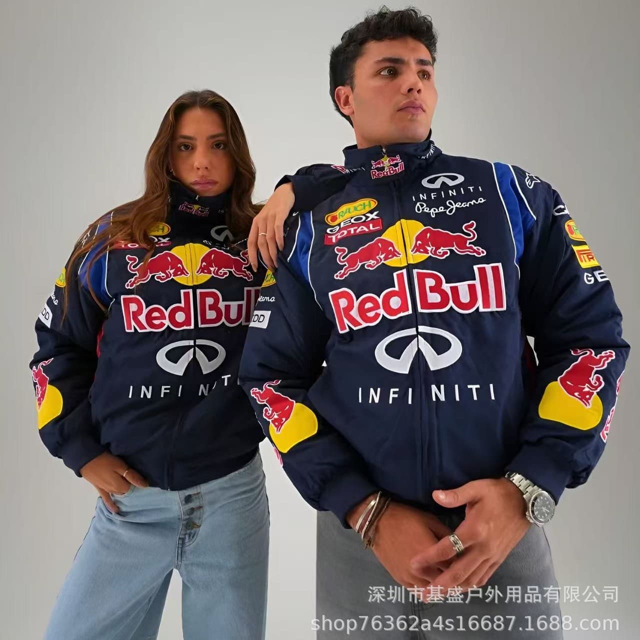 F1 racing suit embroidered F1 jacket retro motorcycle motorcycle riding suit baseball suit plus cotton jacket supports customization