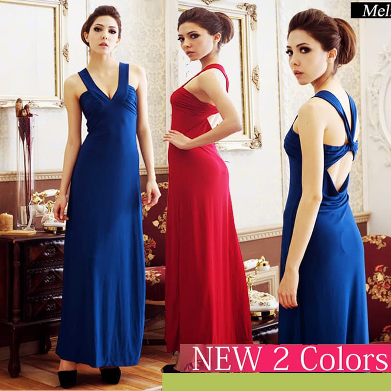 Evening dress, Korean style, mid length