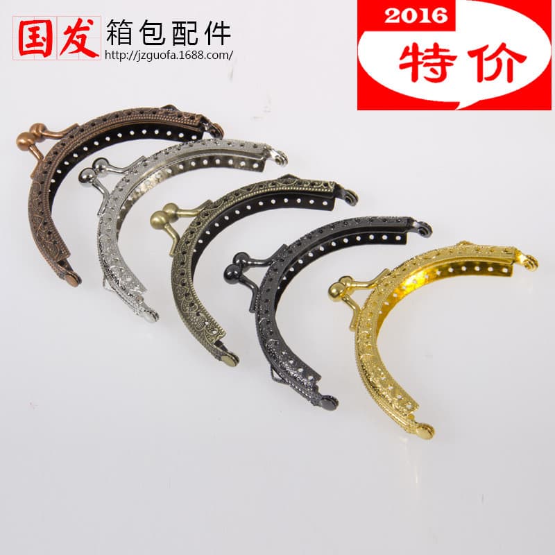 Special offer, single ear 8.5CM semicircle embossing machine with gold opening, coin purse opening, handbag hinge