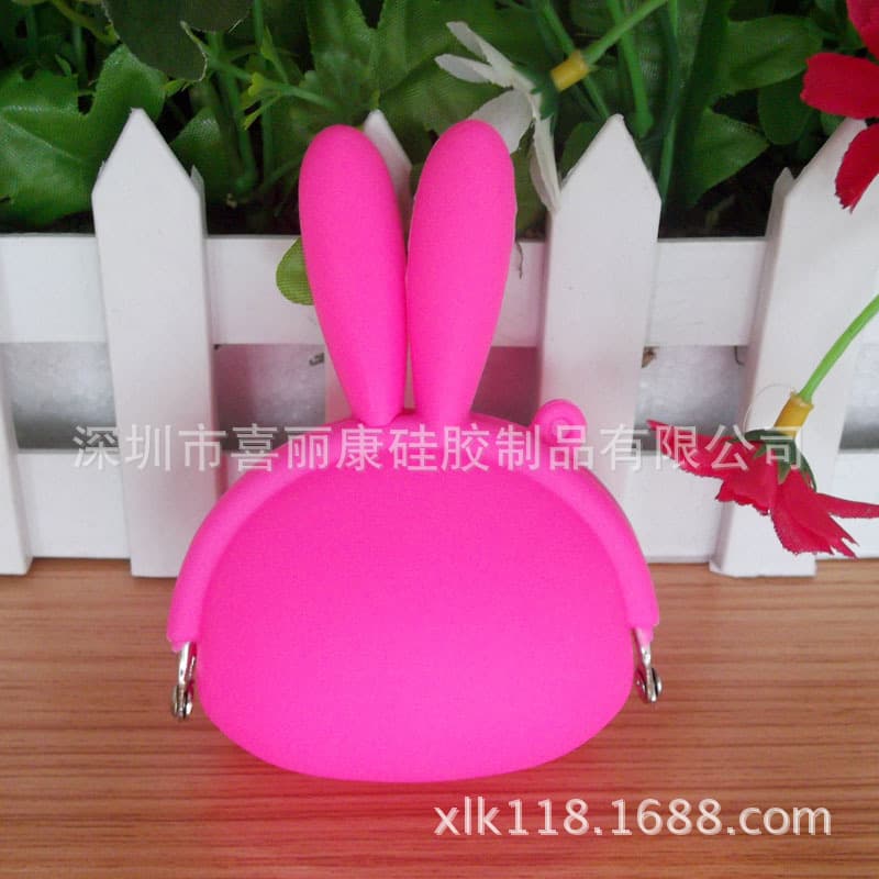 Silicone coin purse wholesale, rabbit ear bag, animal wallet