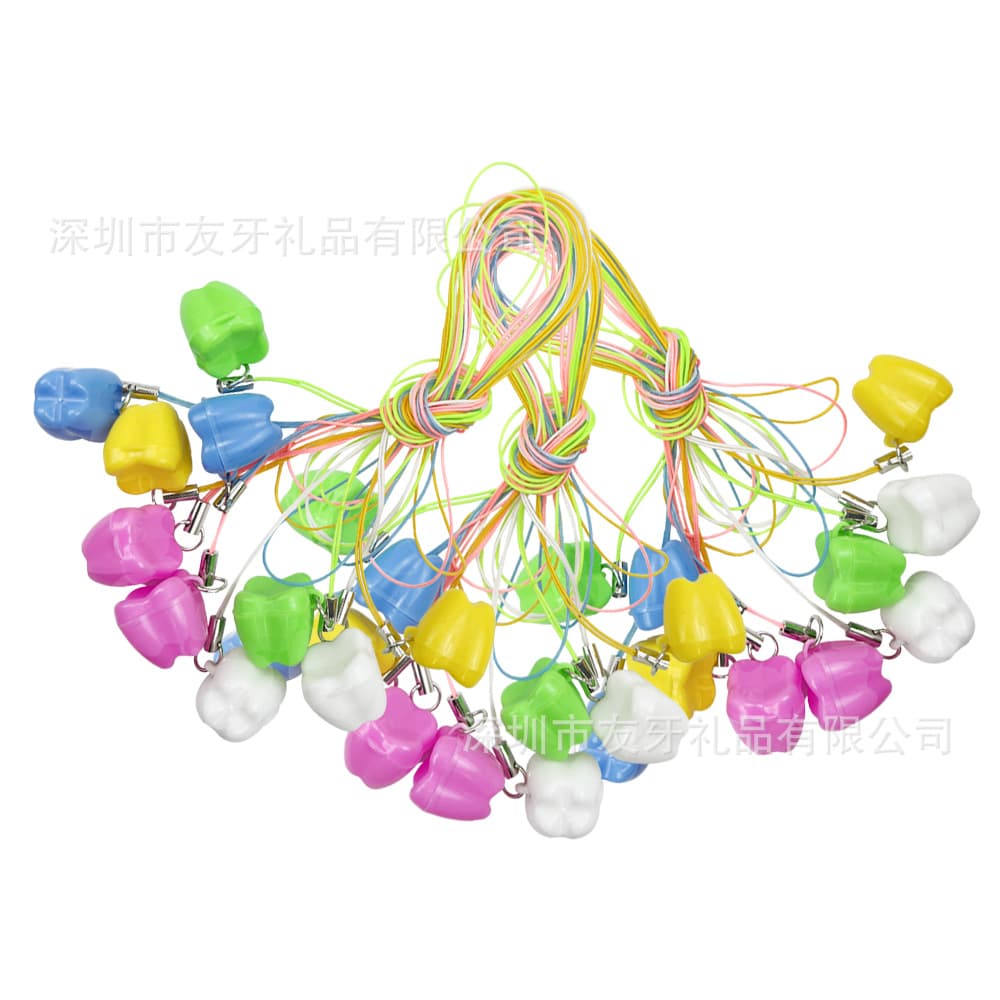 Plastic teeth storage box for baby teeth