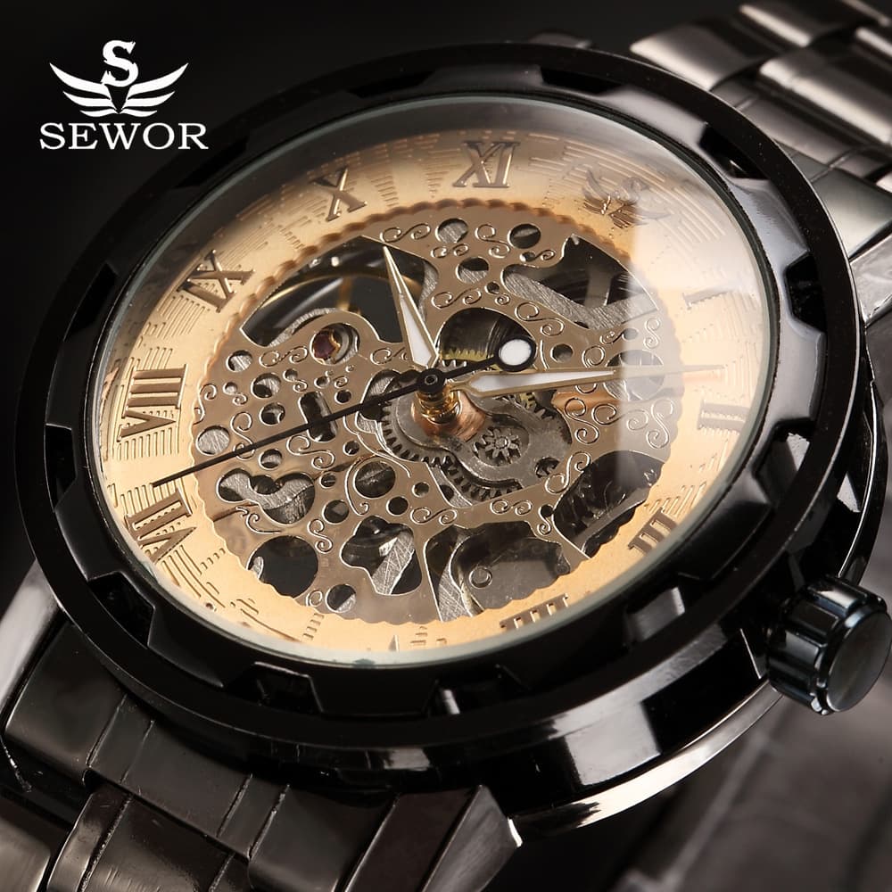 Mechanical steel belt, creative multicoloured watch