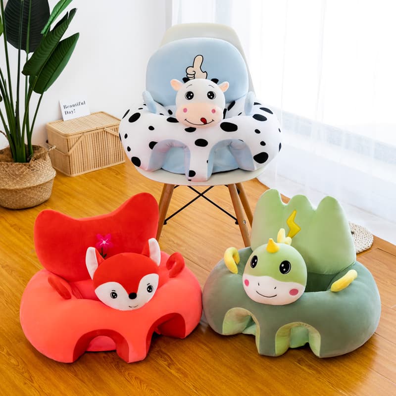 Cartoon children's chair, plush sofa, posture corrector for baby, new collection, early education, Birthday gift