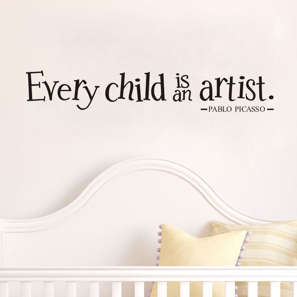 EBay cross -border new English every child is an artist children's room refined wall post 174