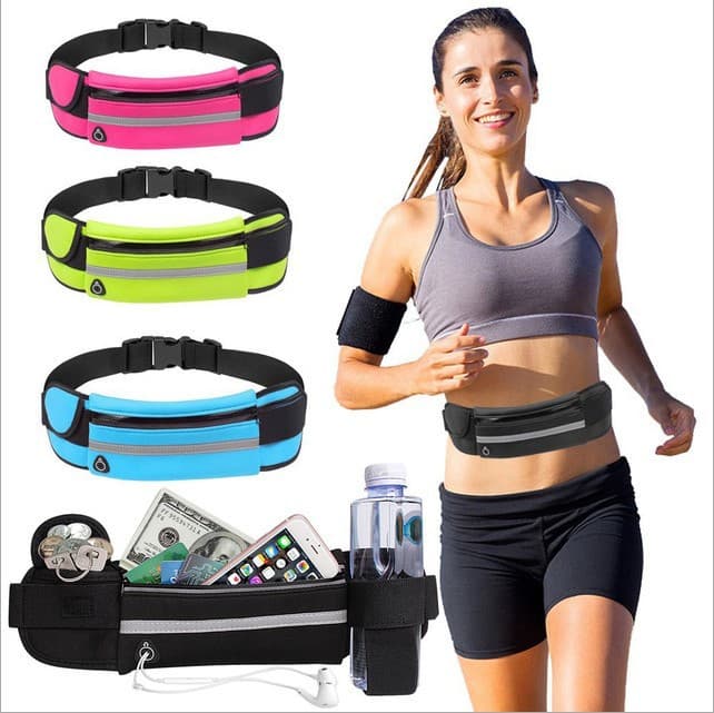 Creative teapot for cycling with bottle holder, sports belt bag for leisure, shockproof waterproof bag, for running