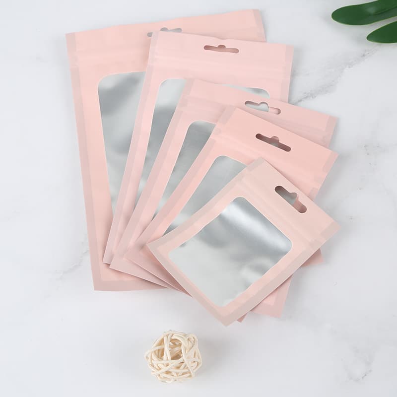 Color dumb aluminum opening window bone bag jewelry gift self -sealed bag digital electronic product packaging bag spot wholesale