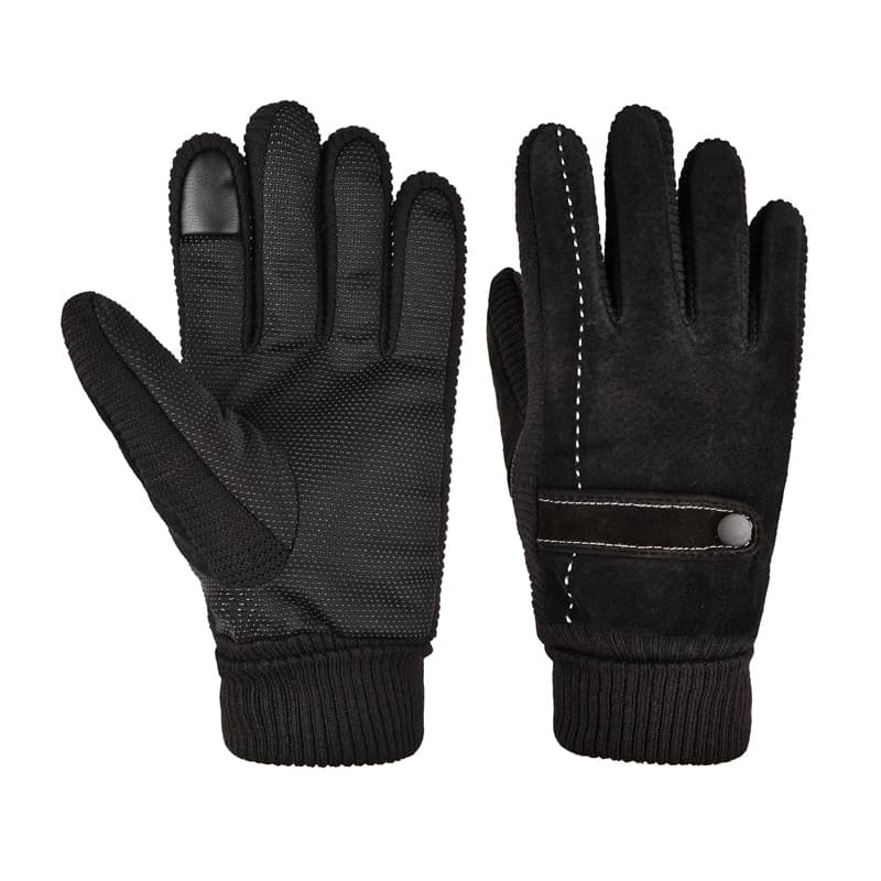 Demi-season fleece keep warm windproof gloves, increased thickness