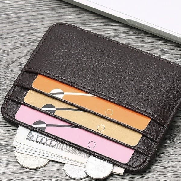Ultra thin polyurethane card holder, universal travel card case