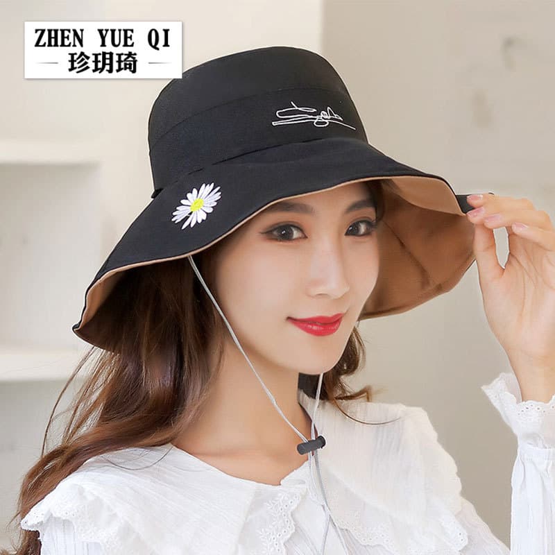 Summer double-sided beach capacious universal sun hat